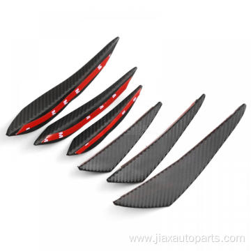 Carbon Fiber Auto Front Bumper Shark Fins Spoiler